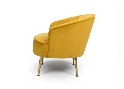 Chair Velvet with Gold Legs Apricot